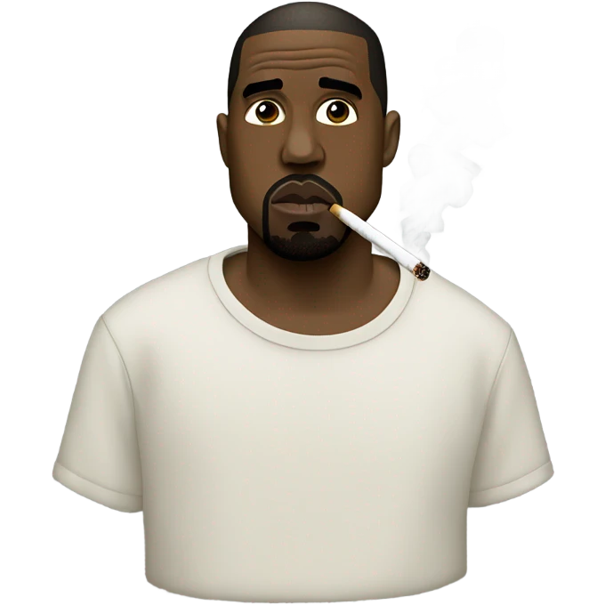Kanye smoking  emoji