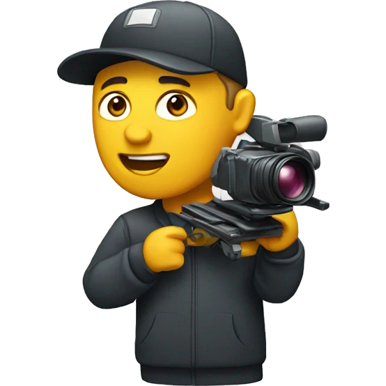 A cameraman motion  emoji