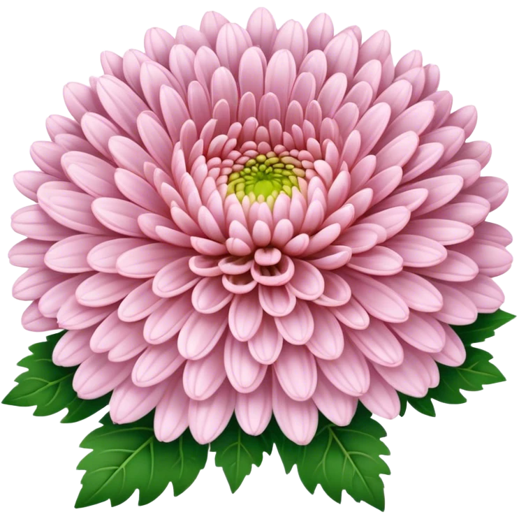 big bouquet Soft Pink Chrysanthemum, luxuriant, leaf, bud emoji