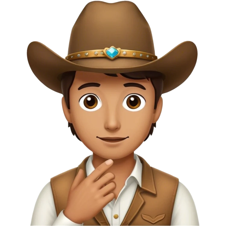 Cowboy hat and wedding ring emoji
