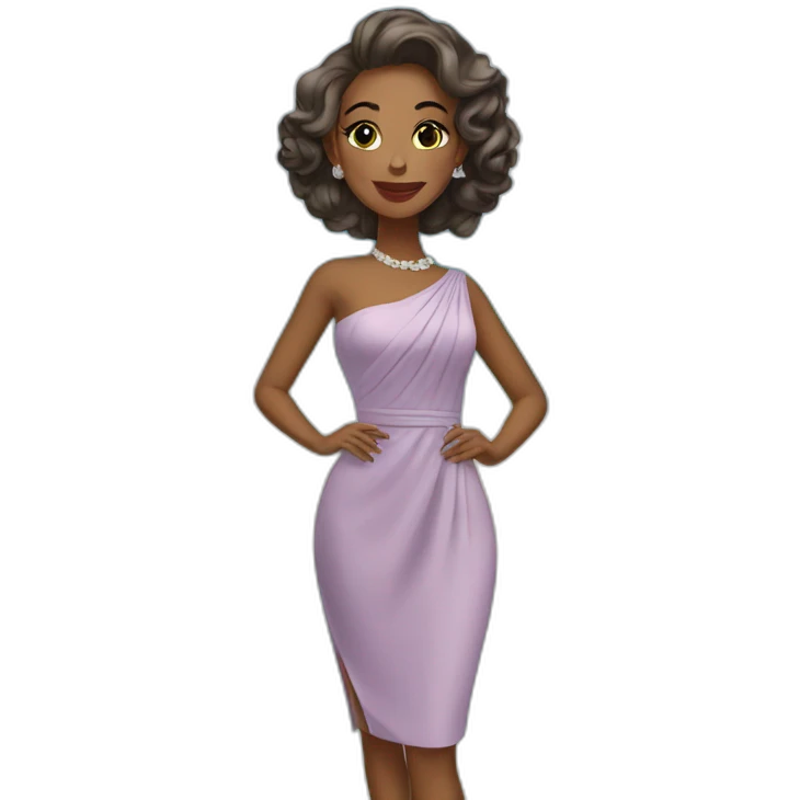 beautiful woman in a cocktail dress emoji