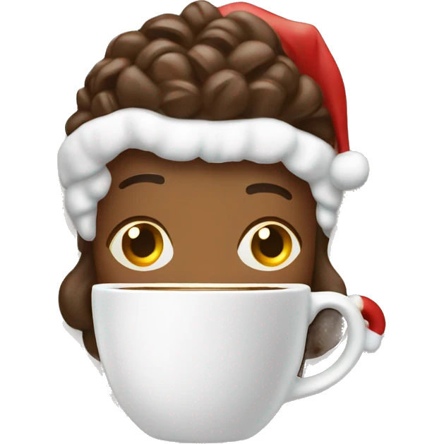 Christmas vibes coffe books emoji