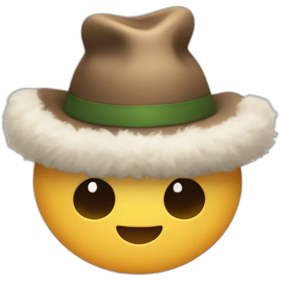 fluffy butt with a hat emoji