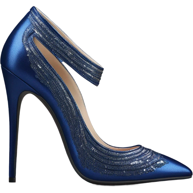 navi blue feet in stiletto heels emoji
