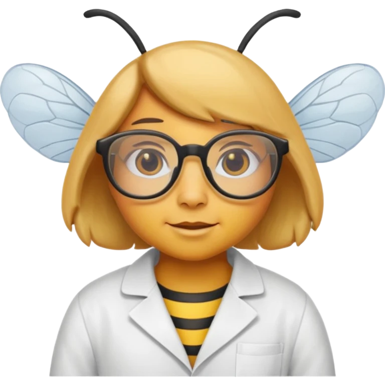 bee who's a scientist emoji