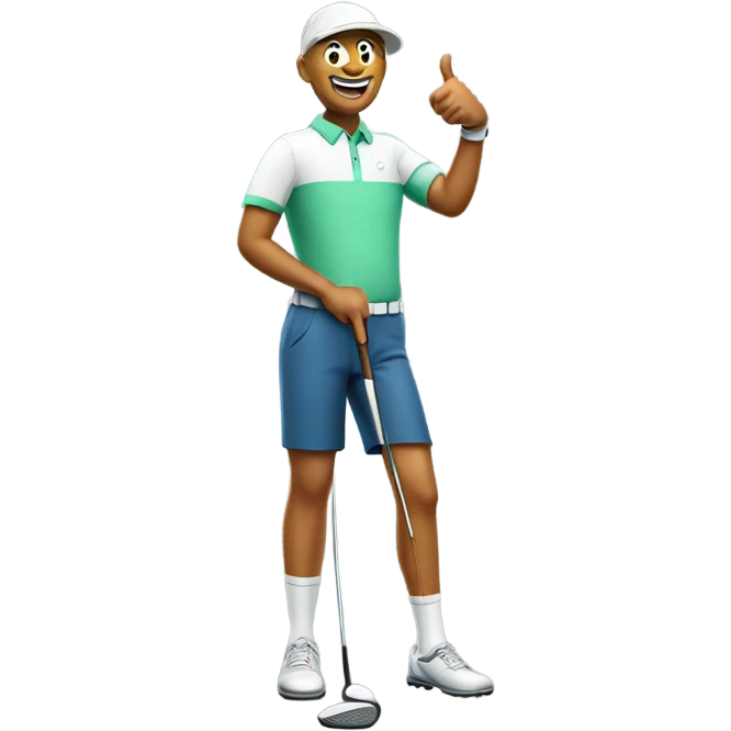 Golfer doing thumbs up emoji