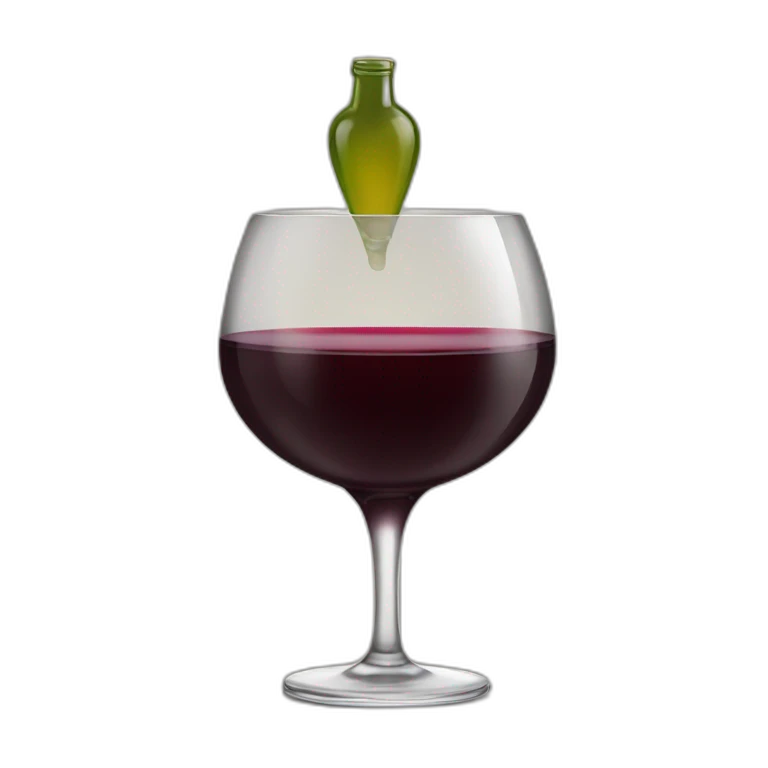 Batman con una copa con vino emoji