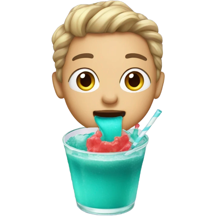 Turquoise slushie emoji