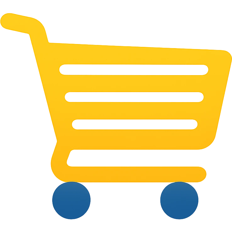 flat color grocery cart icon emoji