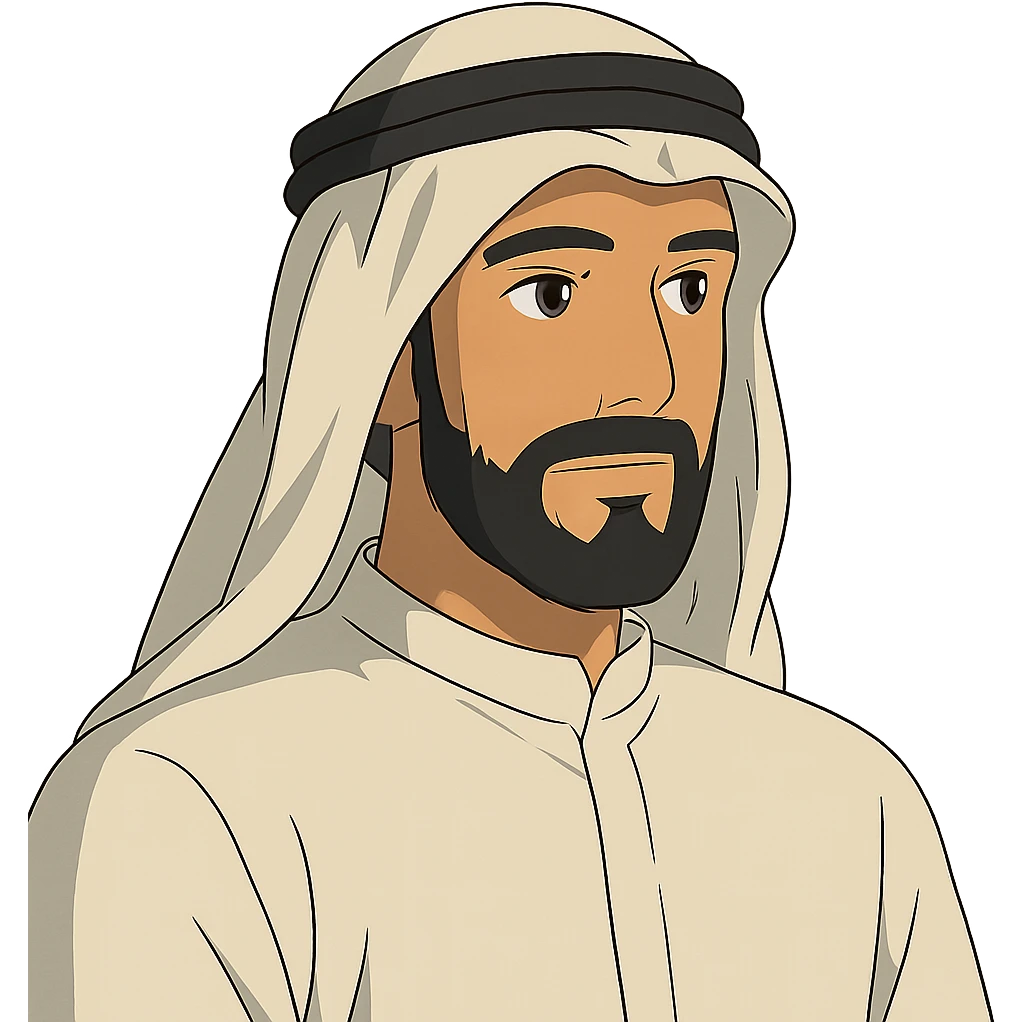 arab man in ghibli style emoji