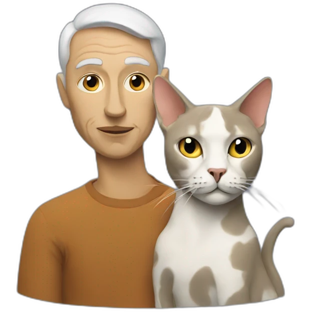 Picasso with a cat emoji