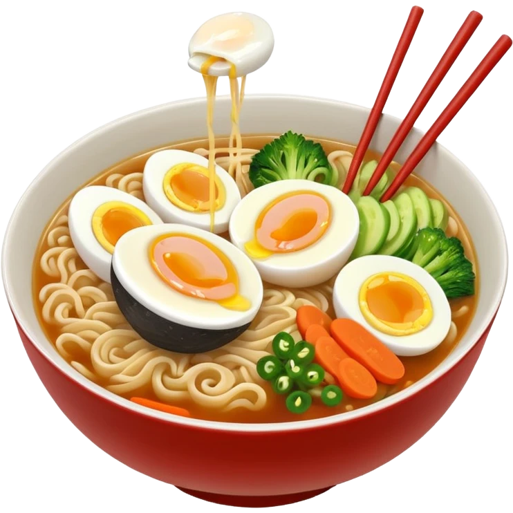 ramen bowl with one chopstick emoji