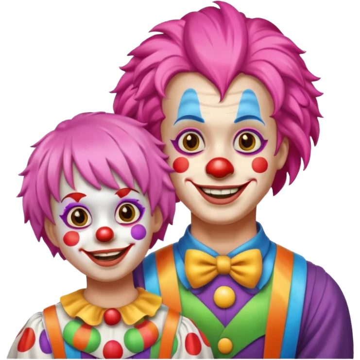 Clown with kid  emoji
