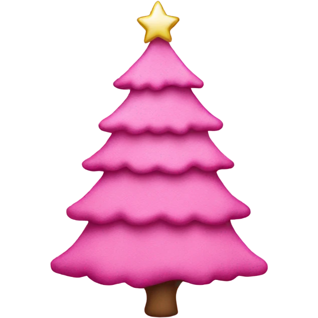 Pink Christmas tree  emoji