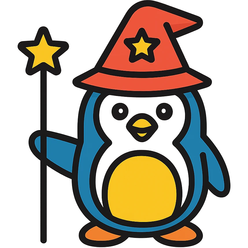 penguin wizard emoji