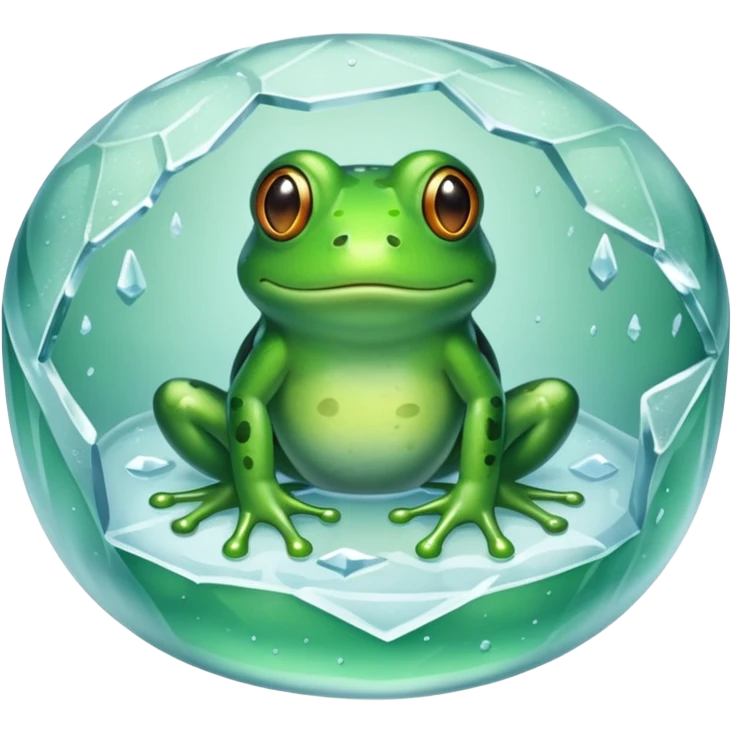 frog in ice emoji