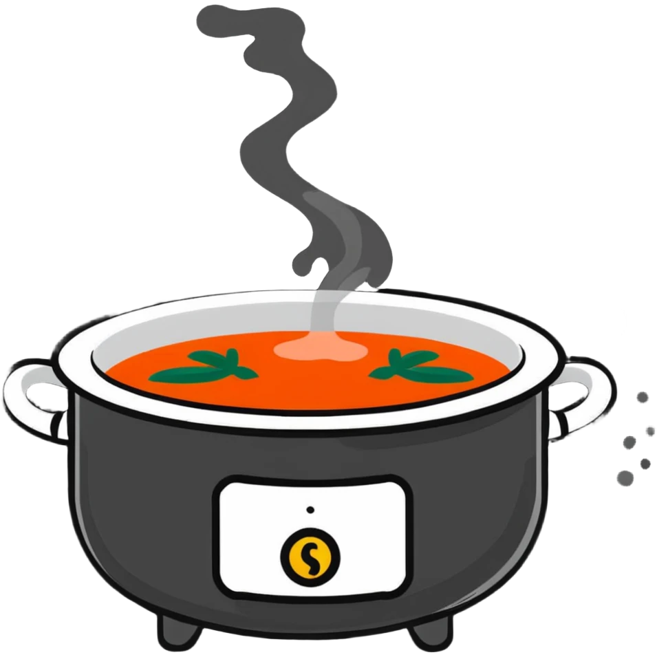 pot of soup with steam rising emoji