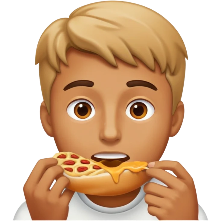 Man eating the food  emoji