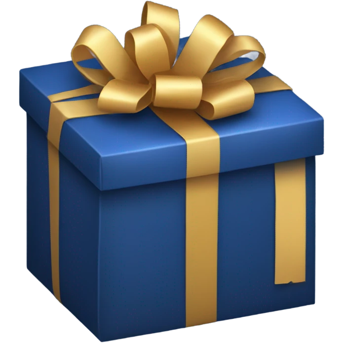 dark blue gift box with bow emoji