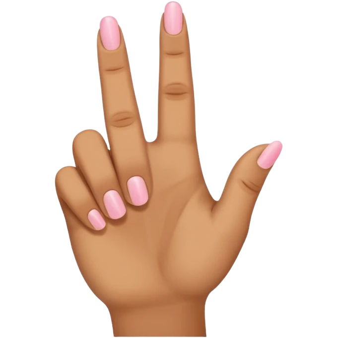 A hand holding index and middle and pinky finger up and ring finger down emoji