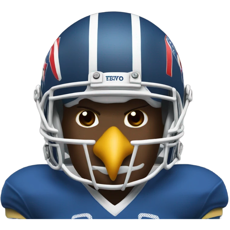 Eagle wearing football gear  emoji