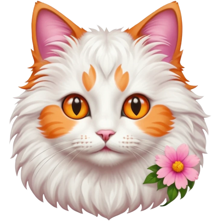 Cat and flower emoji