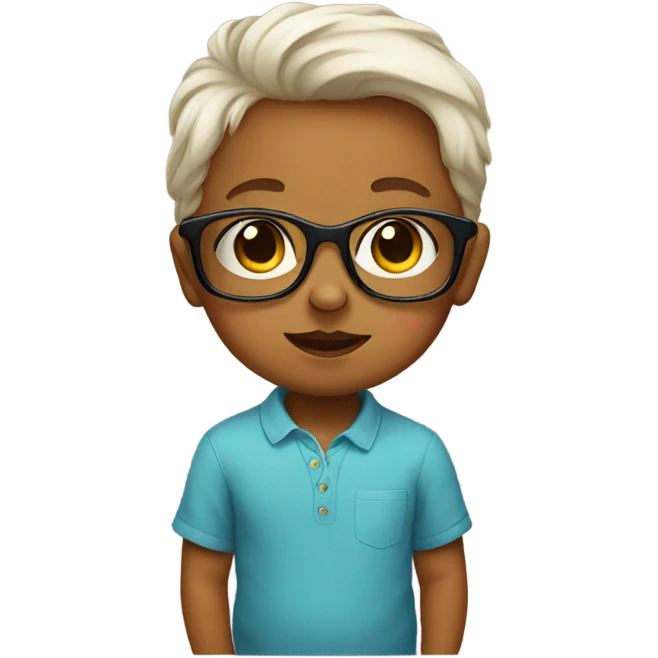 Baby wearing glasses  emoji