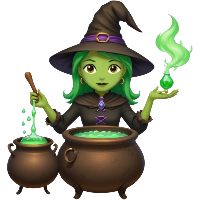 green witch cooking potion emoji