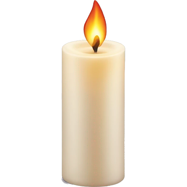 Candle with flame emoji