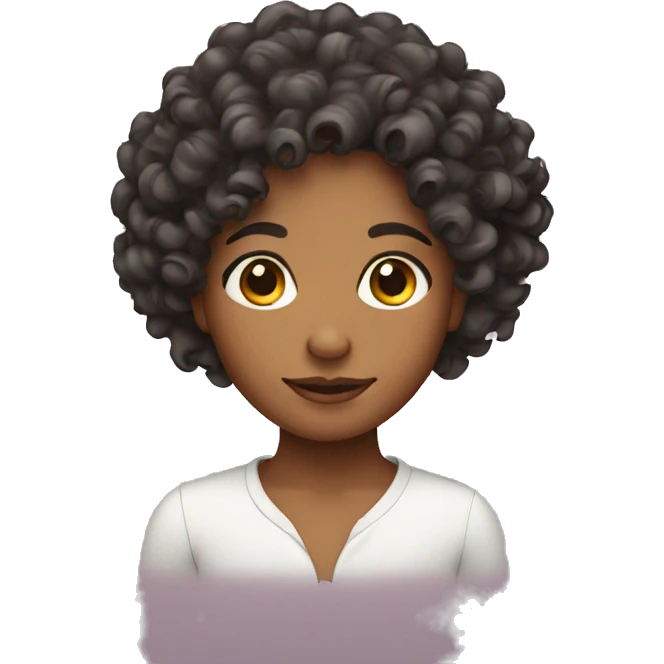Curly girl emoji