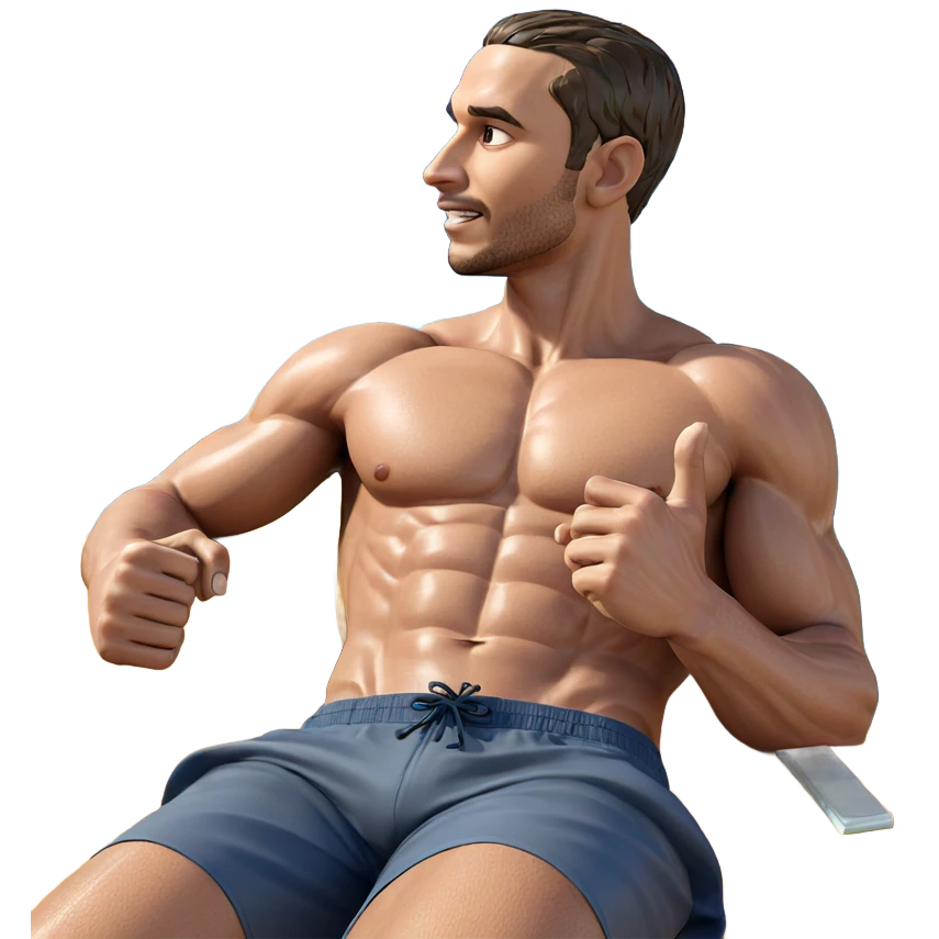 muscular guy at the pool emoji