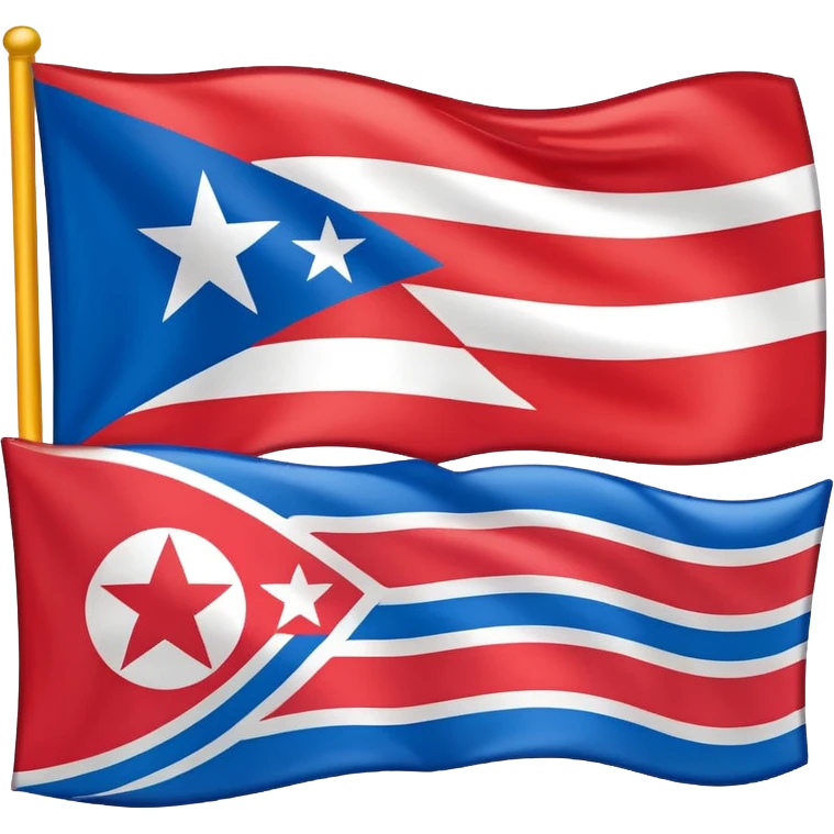 About a emoji flag hack combination with Puerto Rico + North Korea emoji flag combination flag hack as a flag emoji