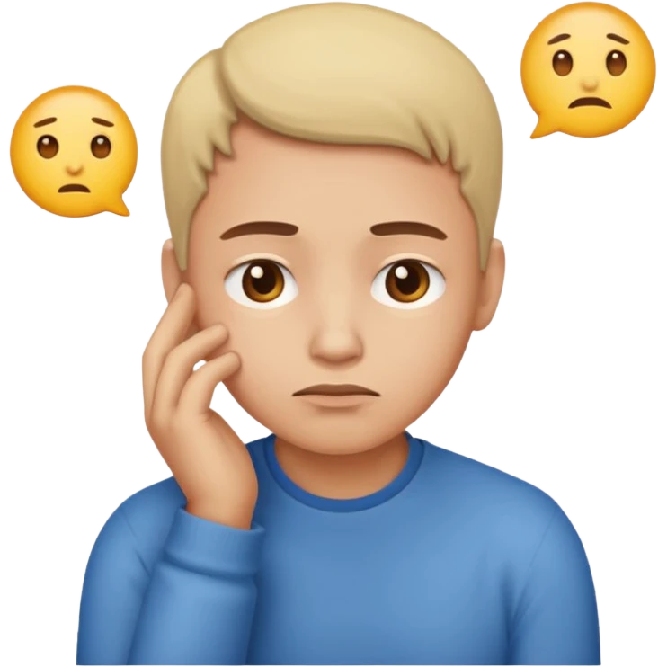 Create a realistic emoji of a person making some decisions  emoji