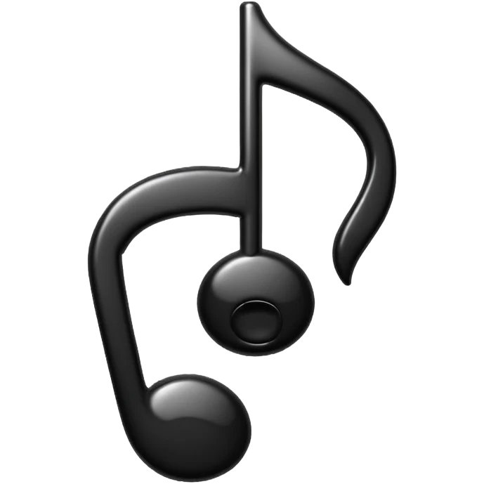 black music note emoji