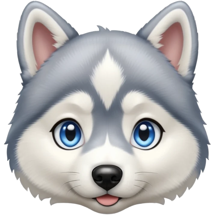 cute husky puppy face emoji