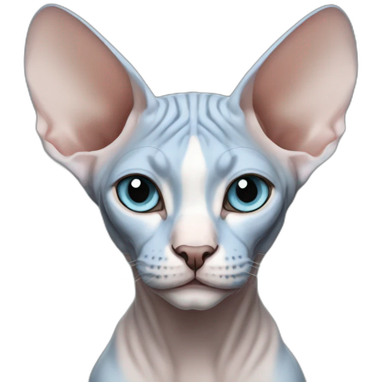 Sphynx blue eyes emoji