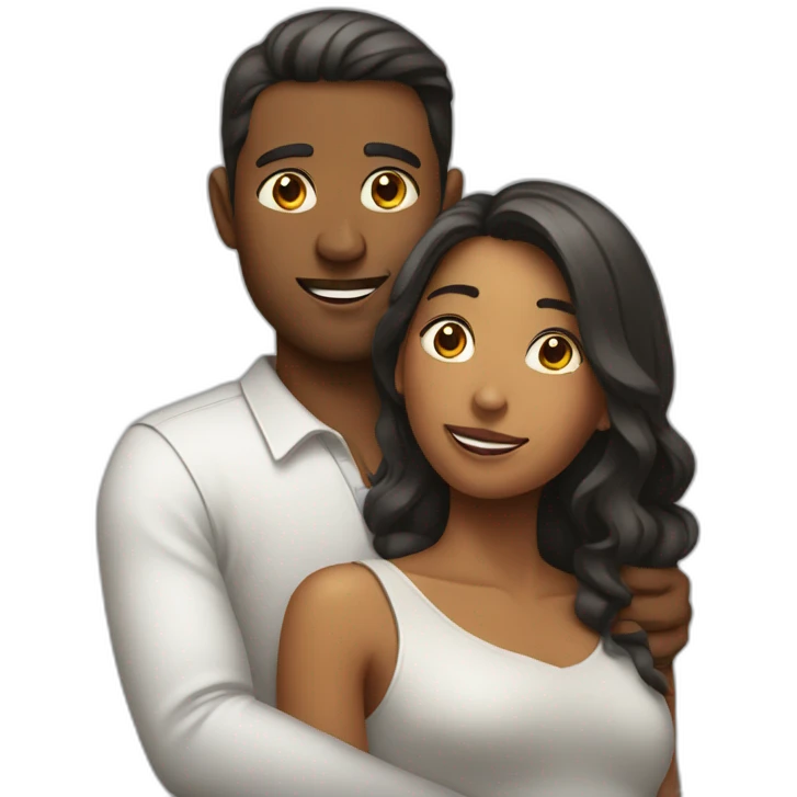 Women sitting on man's shoulder emoji
