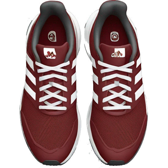 adidas dark red running shoes emoji