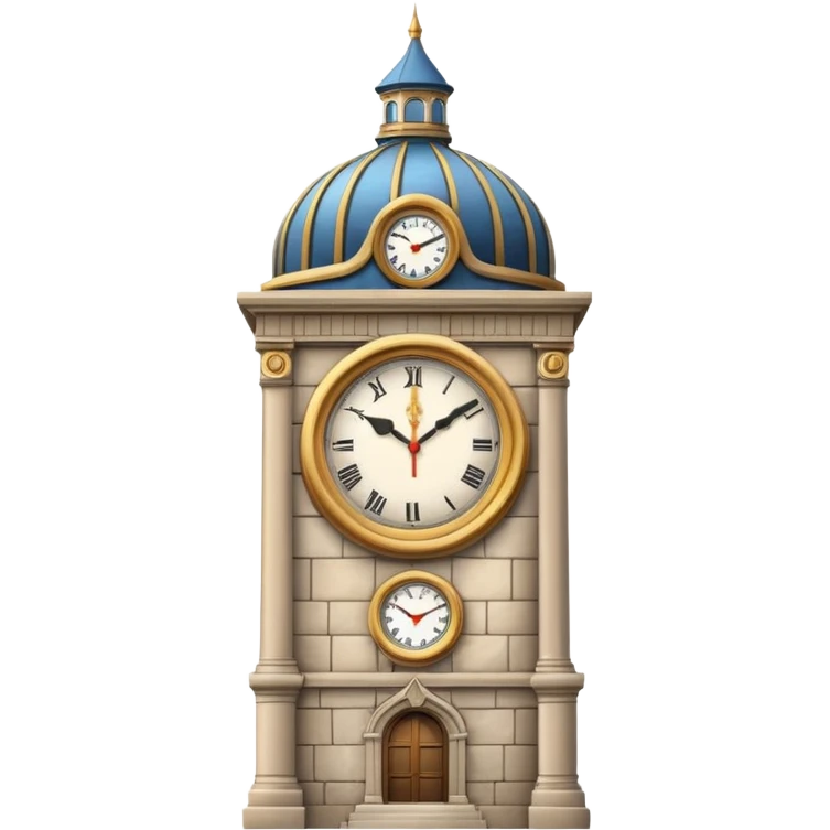 make an emoji which are a clock tower   but the tower is rond emoji