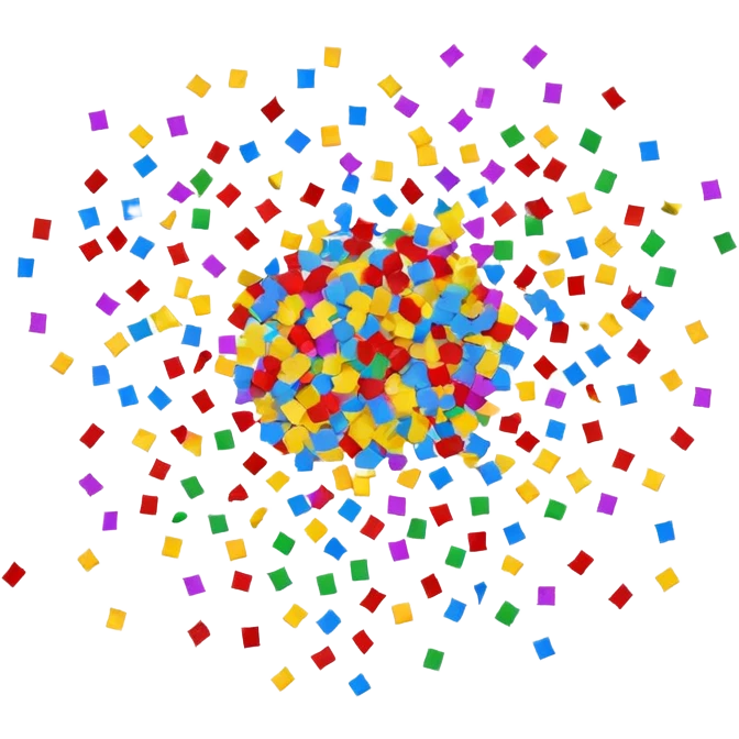 Confetti all around emoji