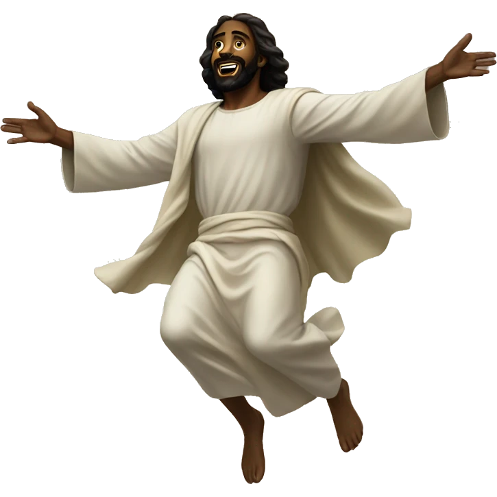 Black Jesus flying the sky emoji