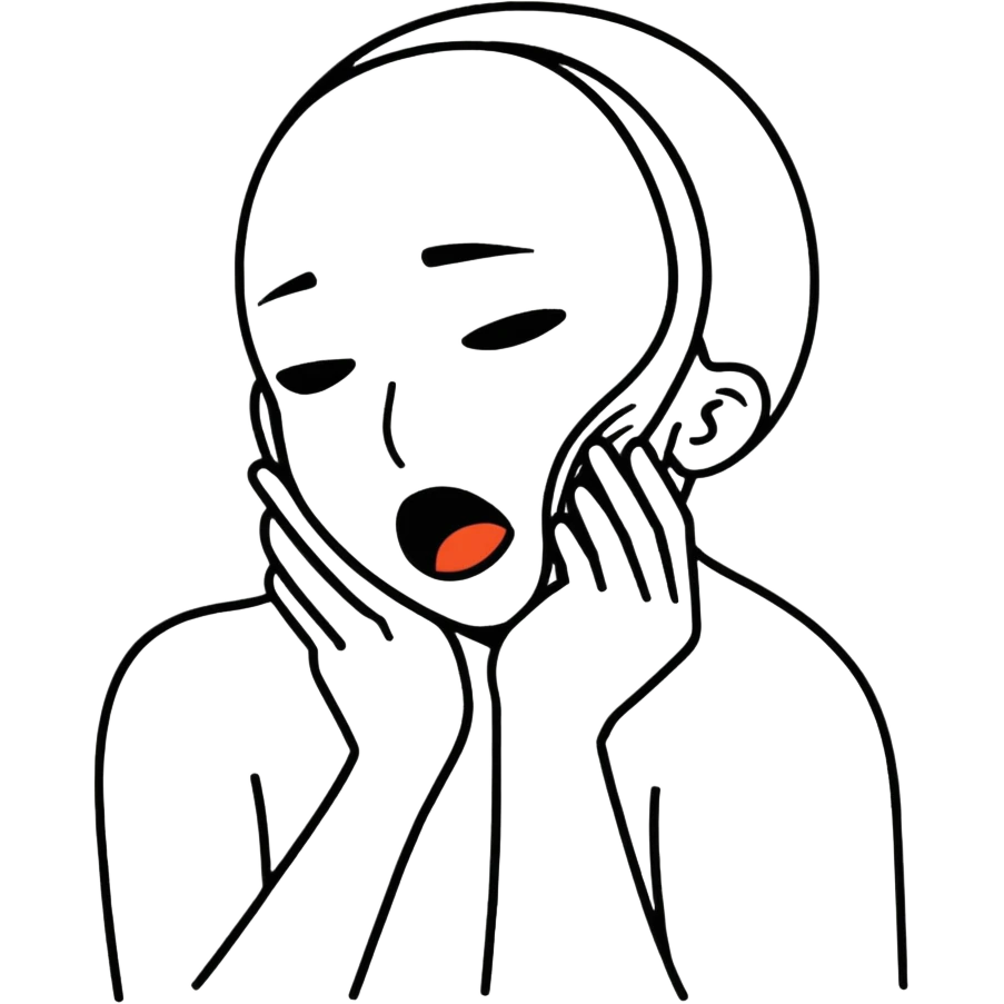 person strangling themselves out of anger emoji