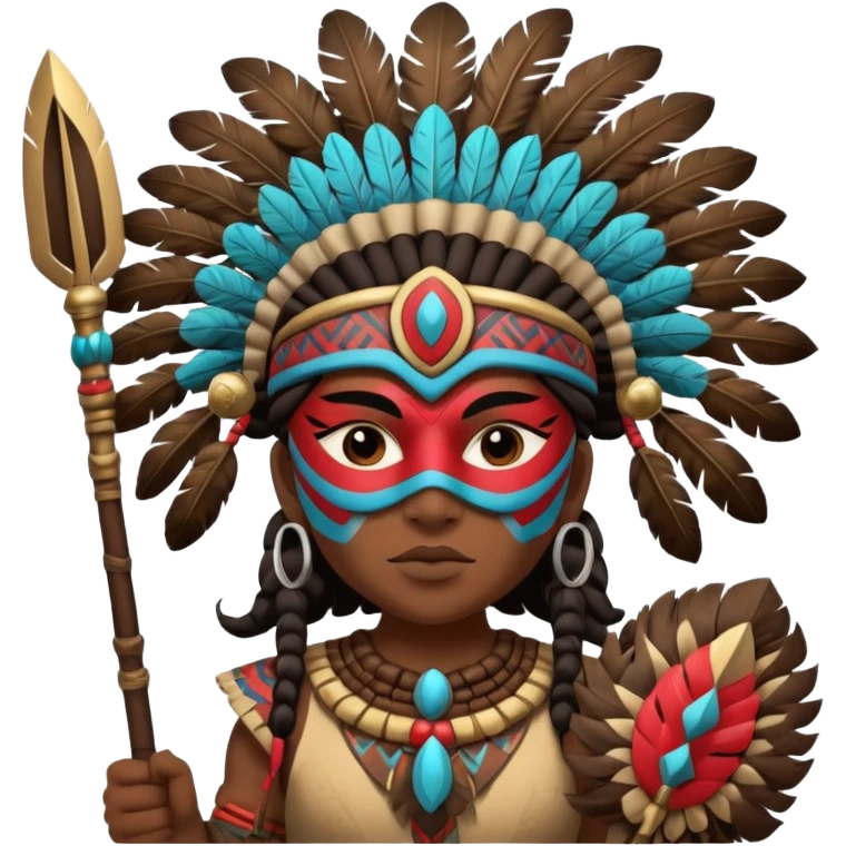 maya masked tradational mayan warrior emoji