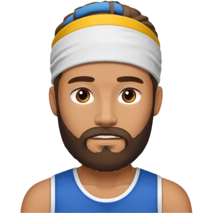 man bearded sport headband emoji