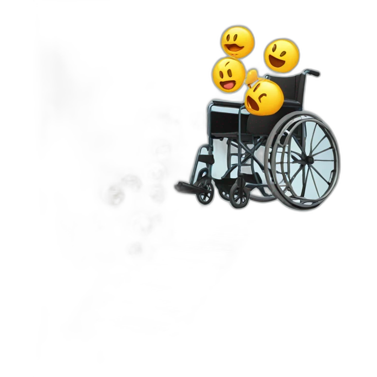 wheelchair fall from a stairs emoji