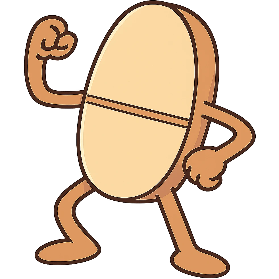 cartoon style lozenge, no face emoji