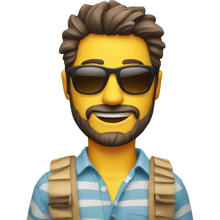 beach sunny man sunglass emoji