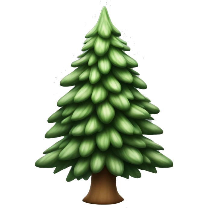  actual white fir christmas tree isolated.  emoji