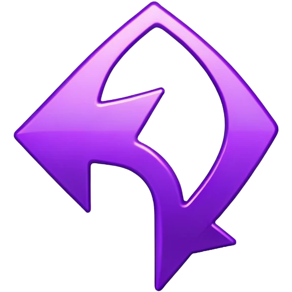 U-turn arrow symbol purple emoji