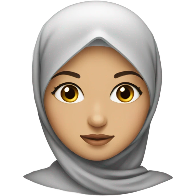 Hijabi girl with Long lash emoji